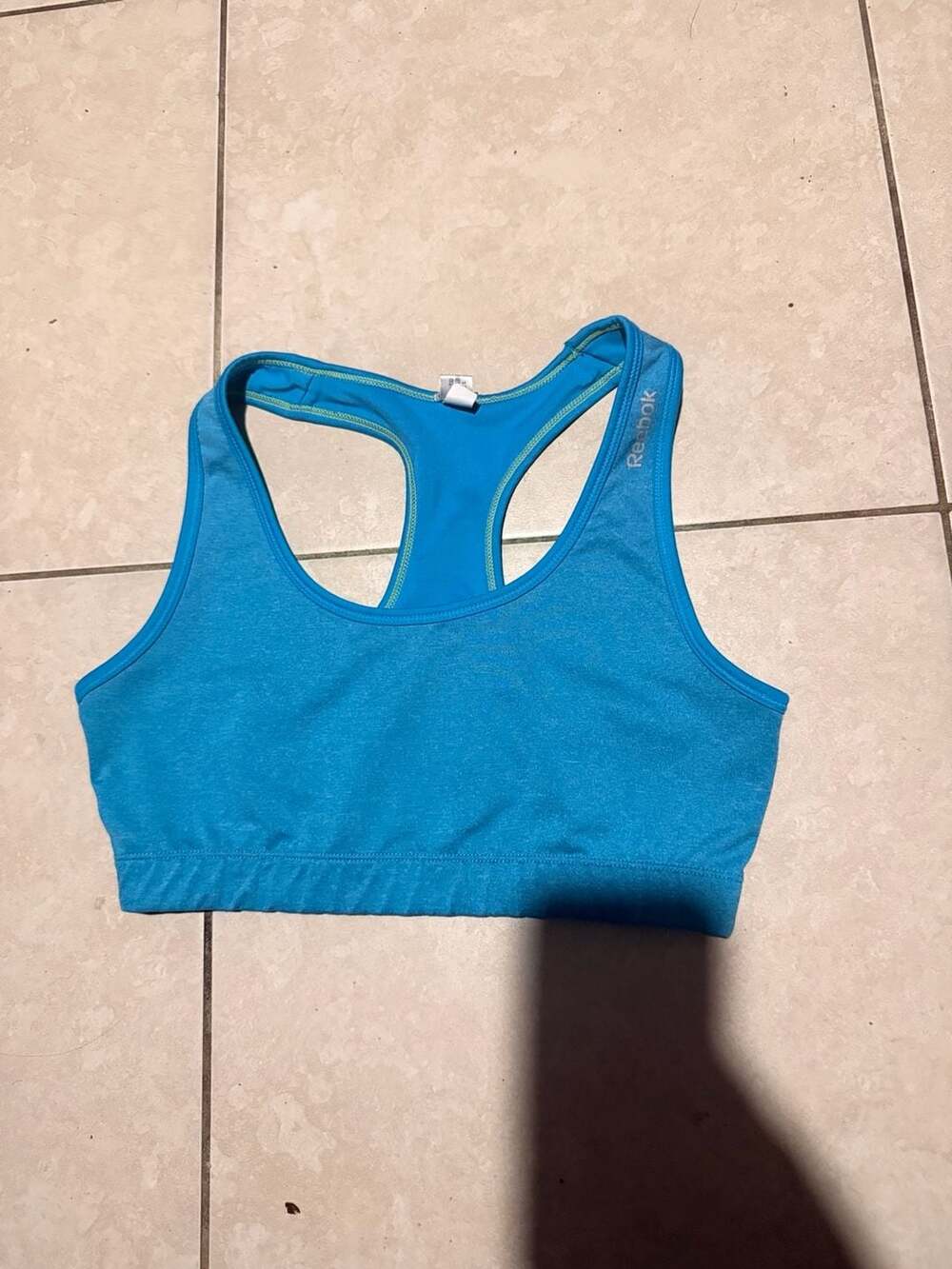 Reebok Heather Blue Performance Racerback Sports Bra